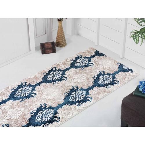 Sarar Halı AS024 Desen Mavi Renk Kaymaz Taban Halı Sarar Halı AS024 Desen Mavi Renk Kaymaz Taban Halı